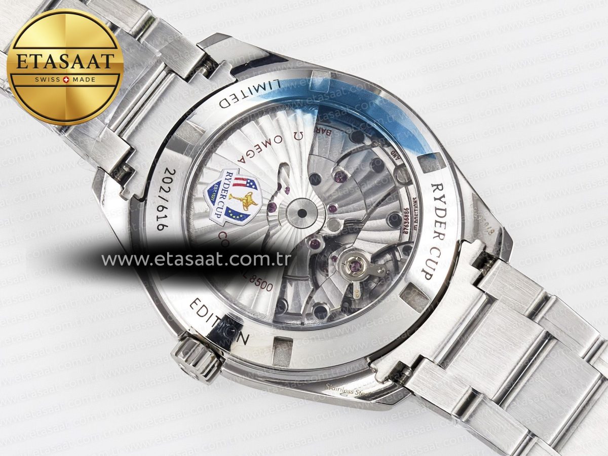Omega Aqua Terra 150M SS VSF 1:1 Best Edition Silver Polka Dots Dial on SS Bracelet A8500 Super Clone - Görsel 17