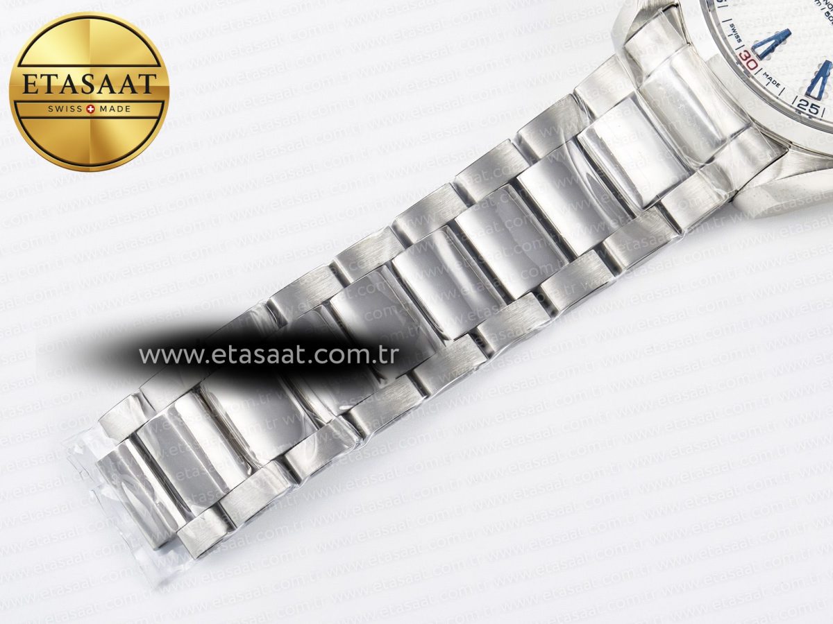 Omega Aqua Terra 150M SS VSF 1:1 Best Edition Silver Polka Dots Dial on SS Bracelet A8500 Super Clone - Görsel 25