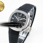 Patek Philippe Aquanaut 5167 40mm SS 3KF 1:1 Best Edition Black Dial on Black Rubber Strap A330 Super Clone V3