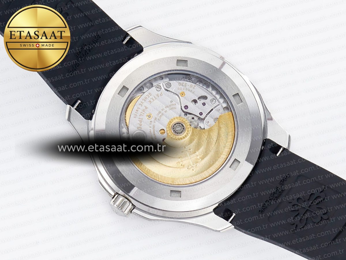 Patek Philippe Aquanaut 5167 40mm SS 3KF 1:1 Best Edition Black Dial on Black Rubber Strap A330 Super Clone V3 - Görsel 18