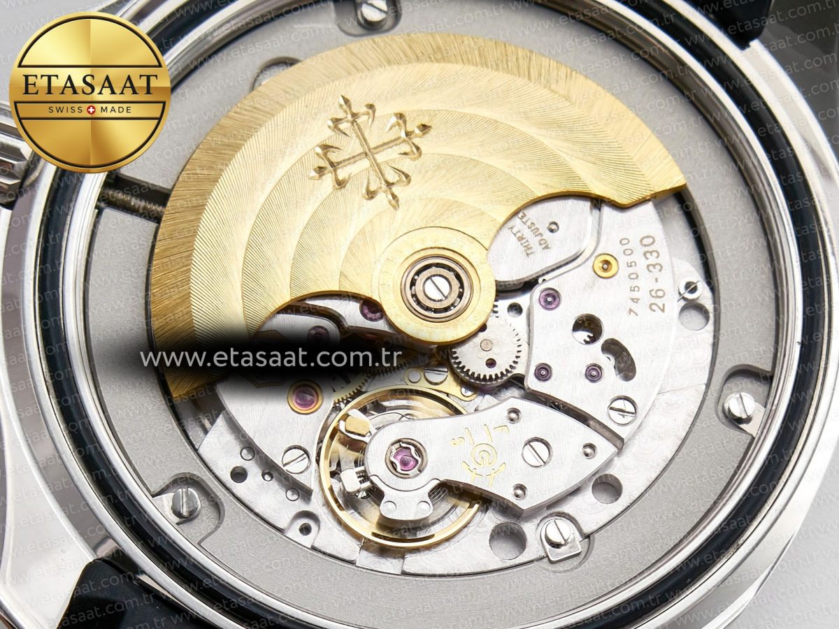 Patek Philippe Aquanaut 5167 40mm SS 3KF 1:1 Best Edition Black Dial on Black Rubber Strap A330 Super Clone V3 - Görsel 22