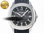 Patek Philippe Aquanaut 5167 40mm SS 3KF 1:1 Best Edition Black Dial on Black Rubber Strap A330 Super Clone V3 - Görsel 4