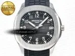 Patek Philippe Aquanaut 5167 40mm SS 3KF 1:1 Best Edition Black Dial on Black Rubber Strap A330 Super Clone V3 - Görsel 4