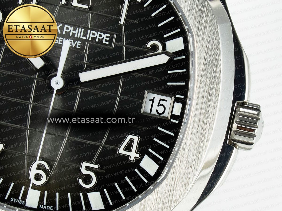 Patek Philippe Aquanaut 5167A SS 3KF 1:1 Best Edition Black Dial on Black Rubber Strap A324 Super Clone（New clasp） - Görsel 11