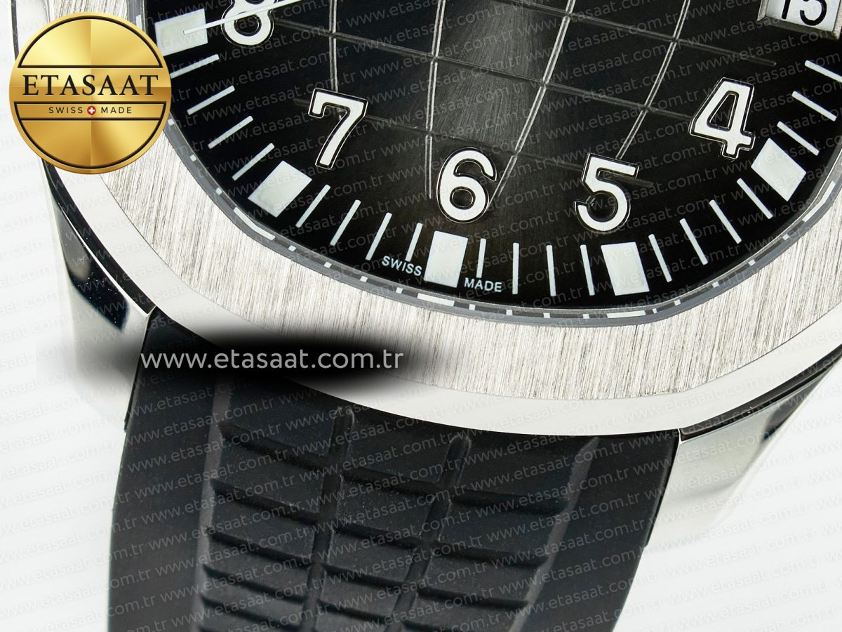 Patek Philippe Aquanaut 5167A SS 3KF 1:1 Best Edition Black Dial on Black Rubber Strap A324 Super Clone（New clasp） - Görsel 12