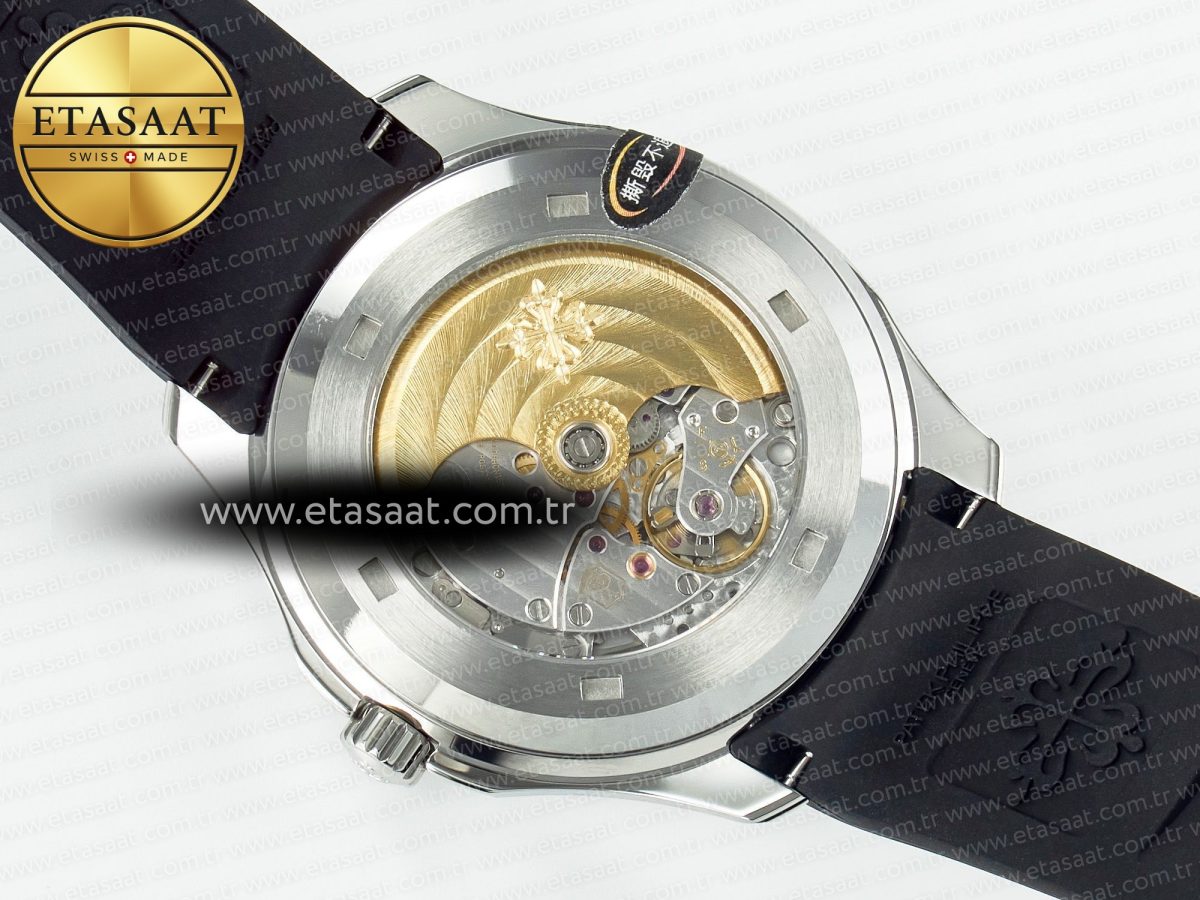 Patek Philippe Aquanaut 5167A SS 3KF 1:1 Best Edition Black Dial on Black Rubber Strap A324 Super Clone（New clasp） - Görsel 16