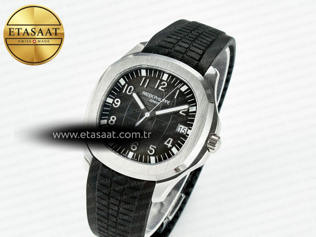 aquanaut 5167a ss 3kf 11 best edition black dial on black rubber strap a324 super cloneefbc88new claspefbc892