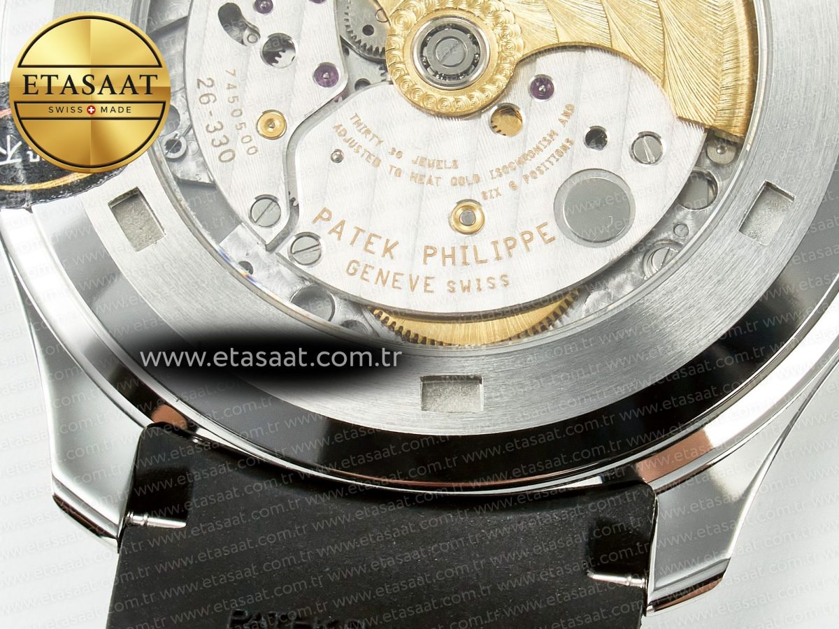 Patek Philippe Aquanaut 5167A SS 3KF 1:1 Best Edition Black Dial on Black Rubber Strap A324 Super Clone（New clasp） - Görsel 21
