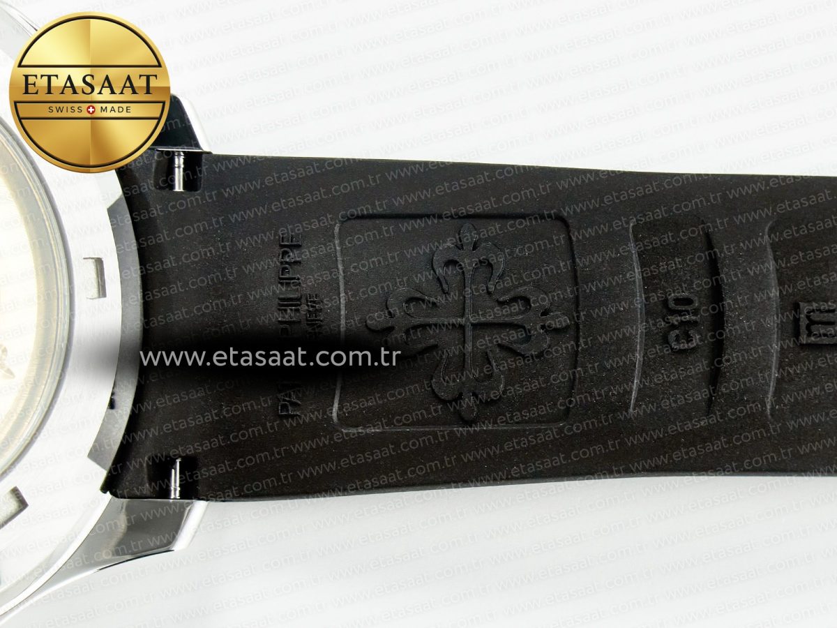 Patek Philippe Aquanaut 5167A SS 3KF 1:1 Best Edition Black Dial on Black Rubber Strap A324 Super Clone（New clasp） - Görsel 26