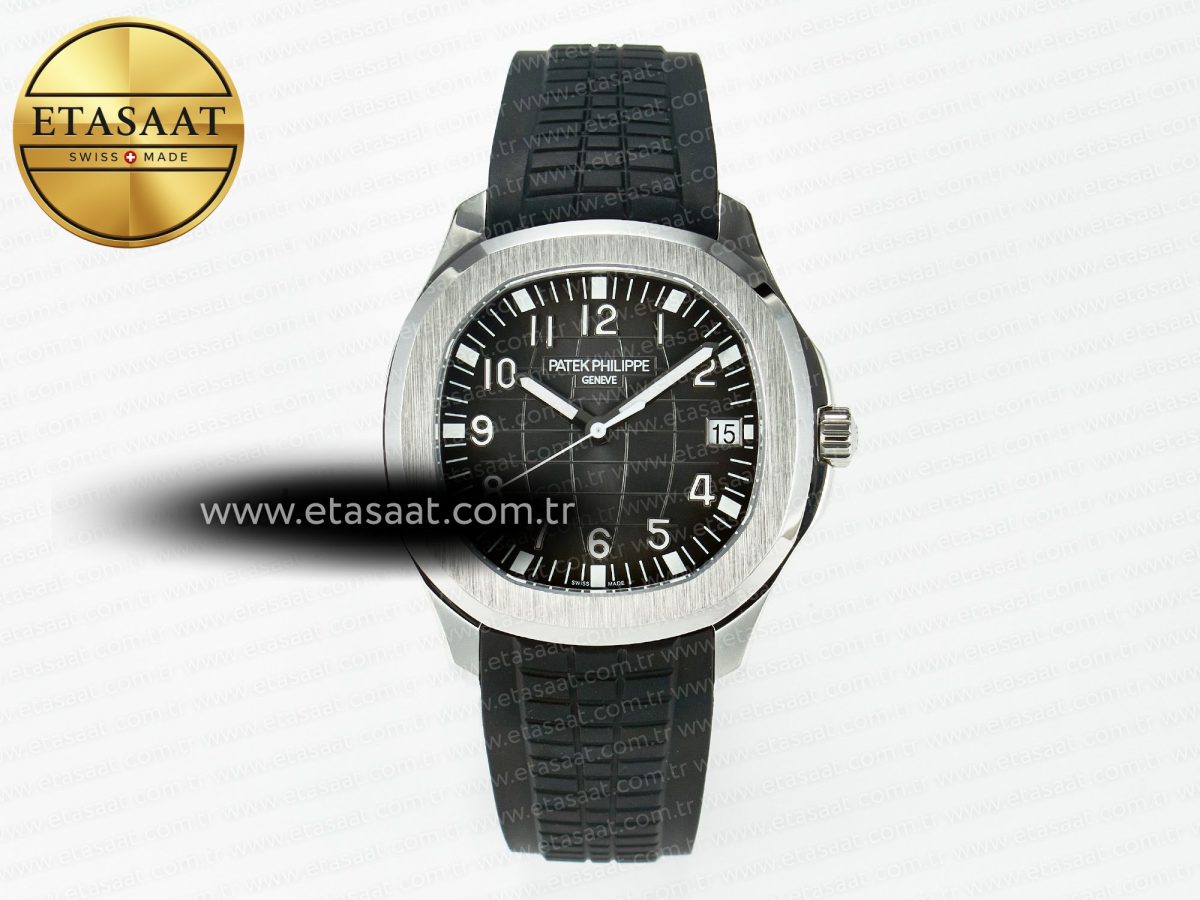 Patek Philippe Aquanaut 5167A SS 3KF 1:1 Best Edition Black Dial on Black Rubber Strap A324 Super Clone（New clasp） - Görsel 3