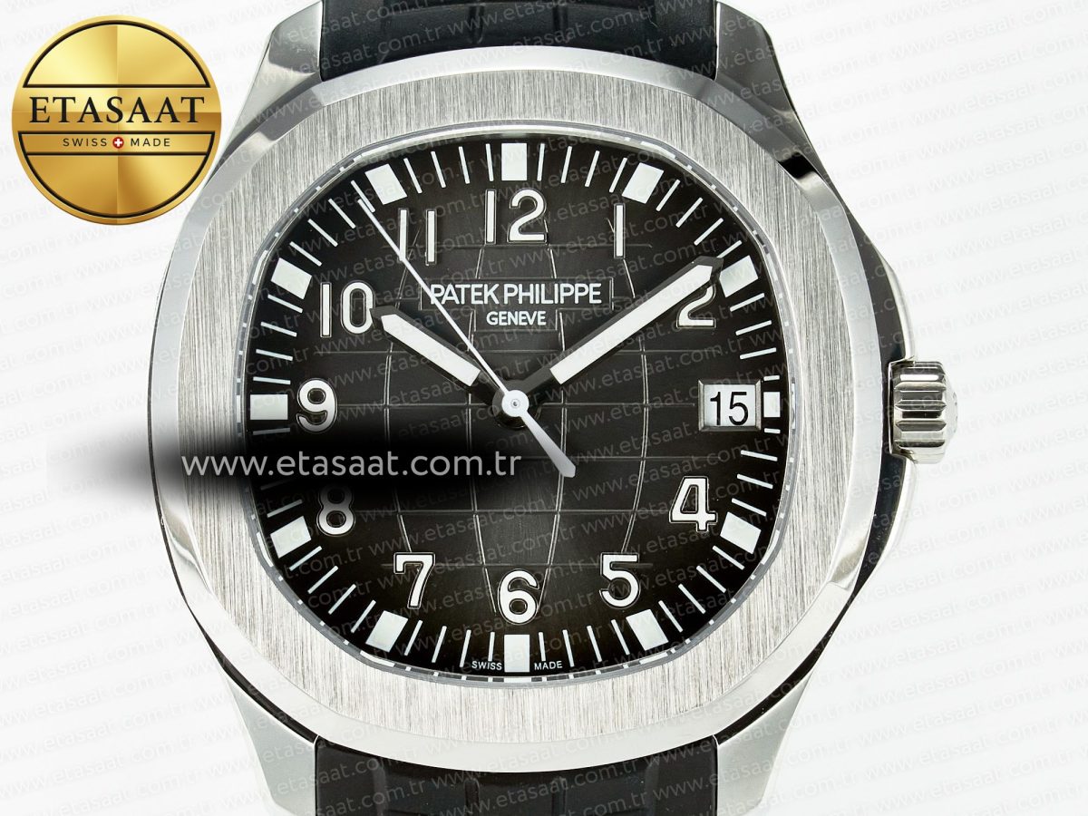Patek Philippe Aquanaut 5167A SS 3KF 1:1 Best Edition Black Dial on Black Rubber Strap A324 Super Clone（New clasp） - Görsel 4