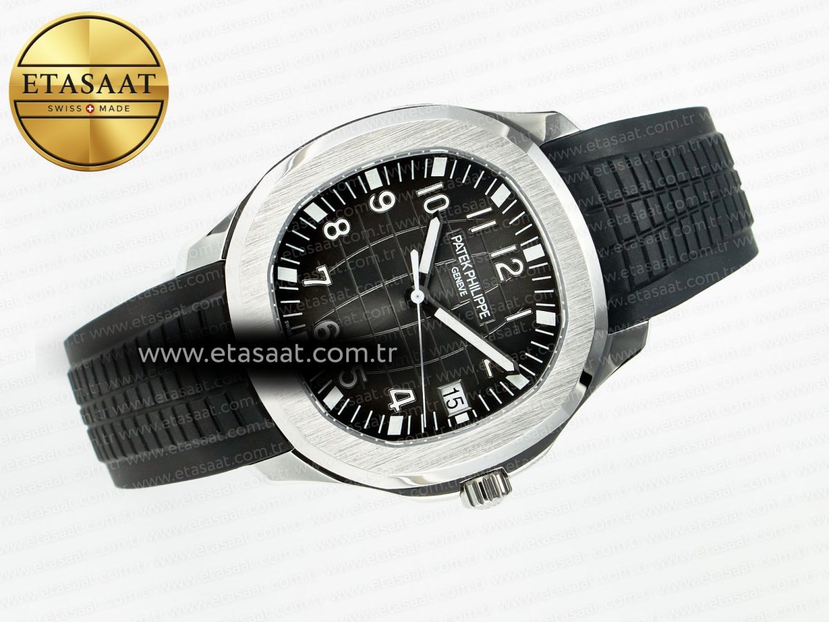 Patek Philippe Aquanaut 5167A SS 3KF 1:1 Best Edition Black Dial on Black Rubber Strap A324 Super Clone（New clasp） - Görsel 8