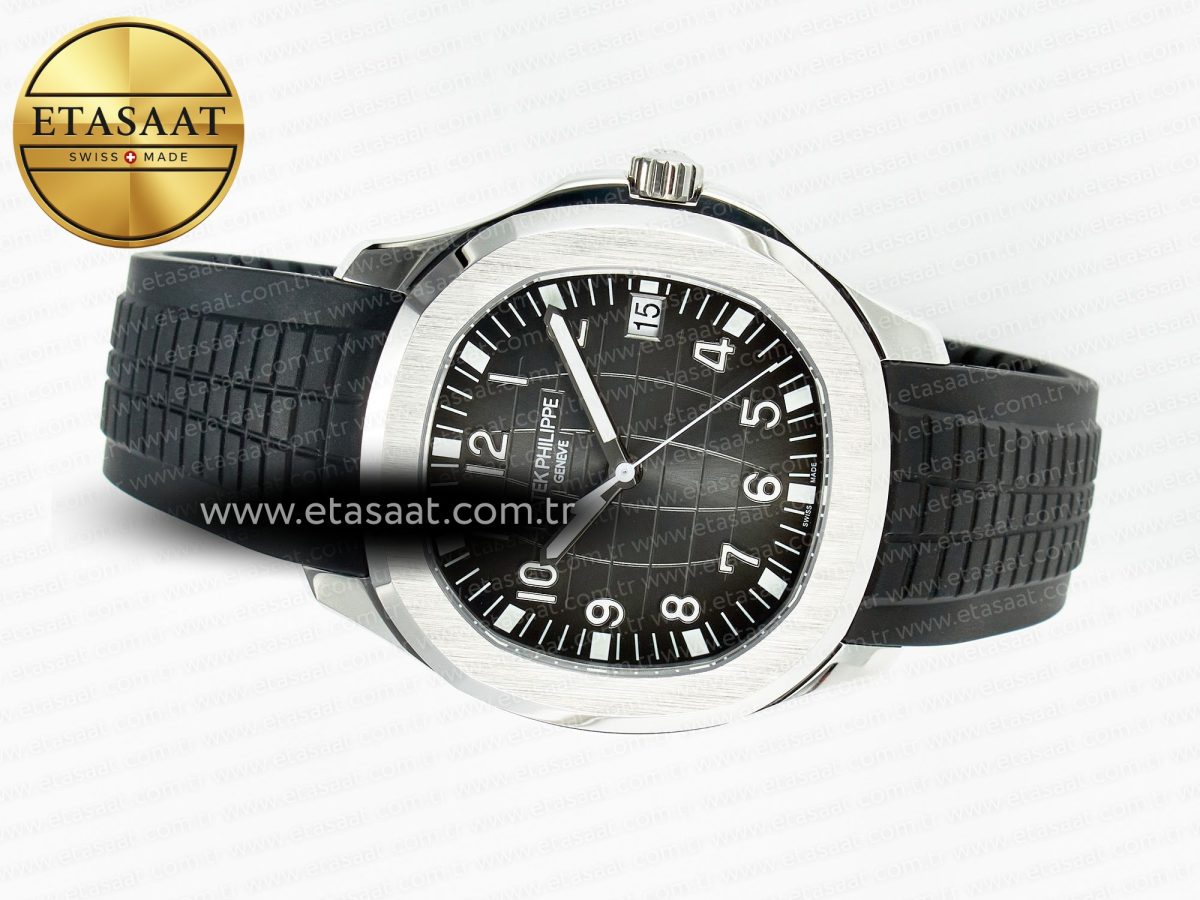 Patek Philippe Aquanaut 5167A SS 3KF 1:1 Best Edition Black Dial on Black Rubber Strap A324 Super Clone（New clasp） - Görsel 9