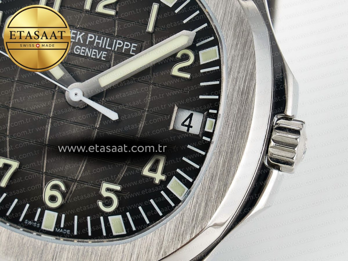 Patek Philippe Aquanaut 5167A SS ZF 1:1 Best Edition Black Dial on Black Rubber Strap 26-330 - Görsel 11