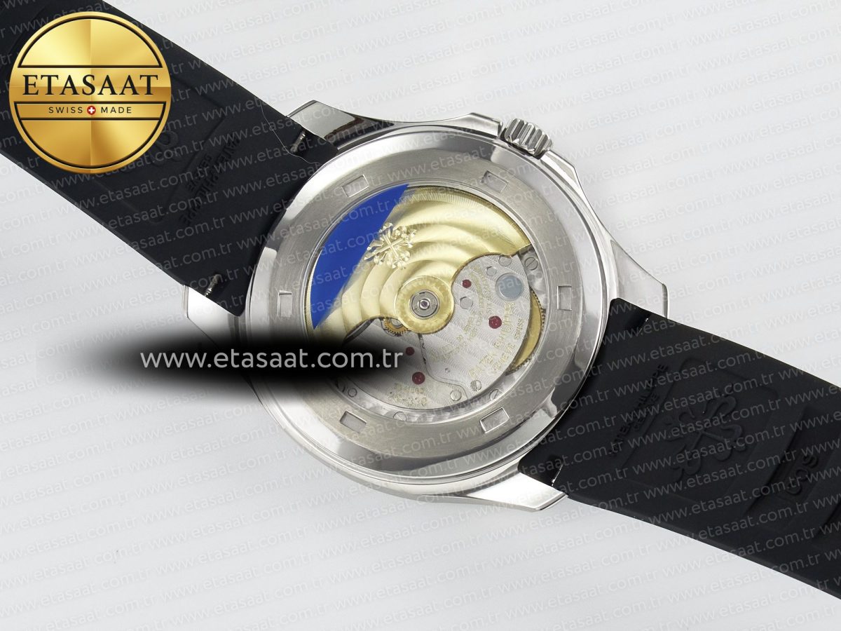 Patek Philippe Aquanaut 5167A SS ZF 1:1 Best Edition Black Dial on Black Rubber Strap 26-330 - Görsel 16