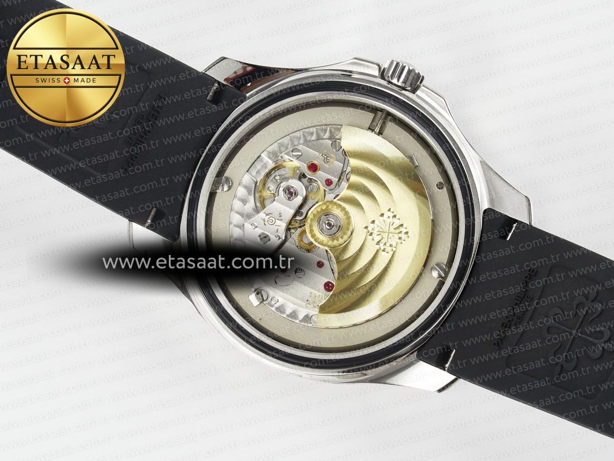 Patek Philippe Aquanaut 5167A SS ZF 1:1 Best Edition Black Dial on Black Rubber Strap 26-330 - Görsel 18