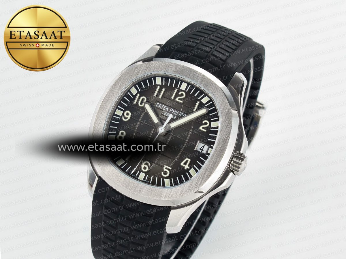 Patek Philippe Aquanaut 5167A SS ZF 1:1 Best Edition Black Dial on Black Rubber Strap 26-330 - Görsel 2