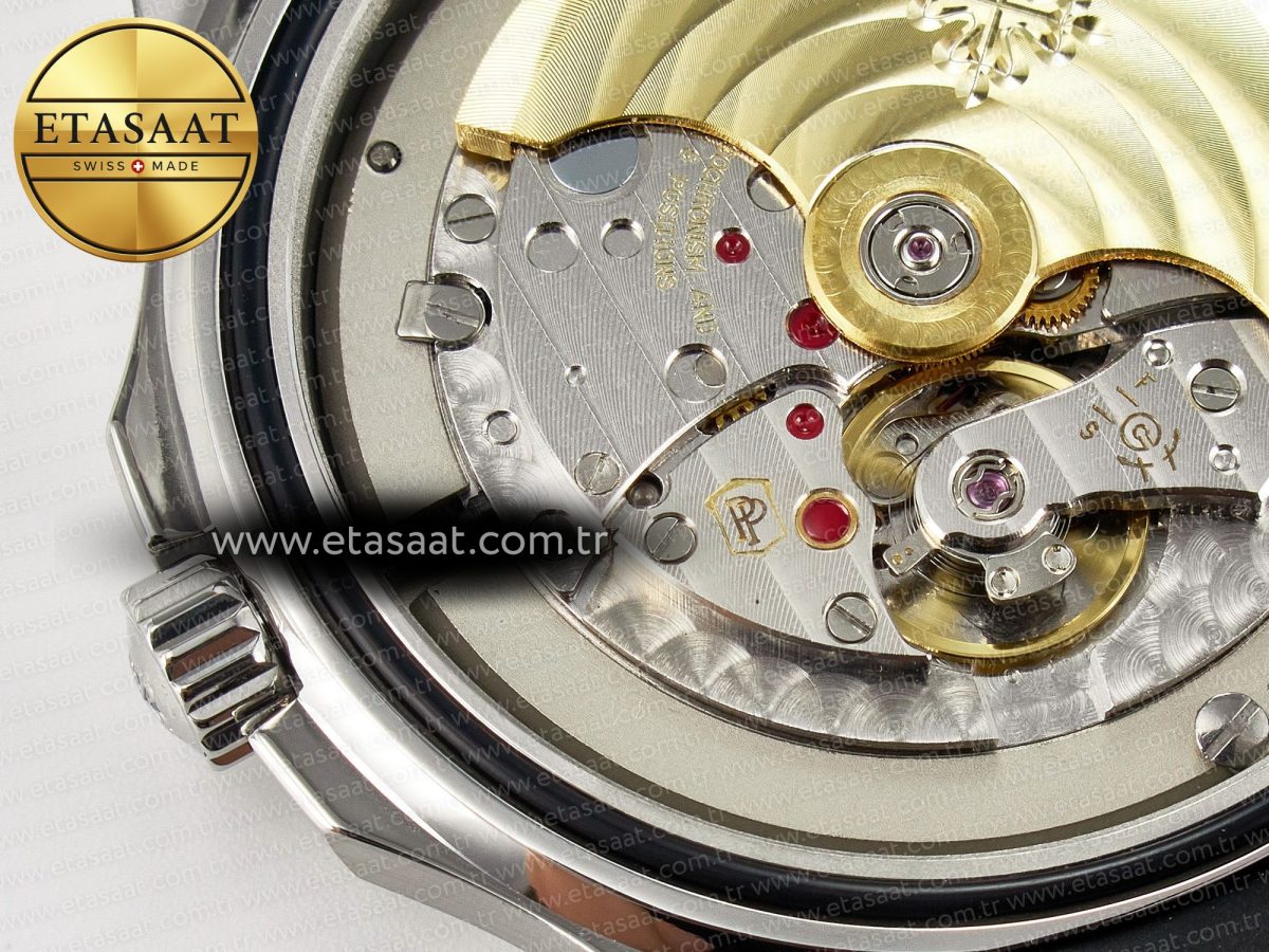 Patek Philippe Aquanaut 5167A SS ZF 1:1 Best Edition Black Dial on Black Rubber Strap 26-330 - Görsel 22