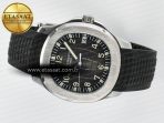 Patek Philippe Aquanaut 5167A SS ZF 1:1 Best Edition Black Dial on Black Rubber Strap 26-330 - Görsel 9
