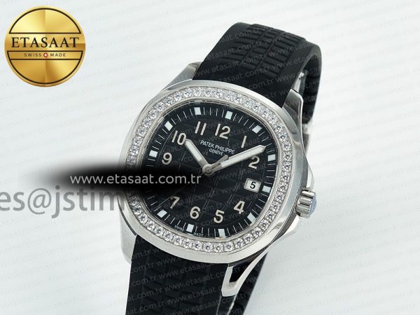 Patek Philippe Aquanaut 5267 SS PPF 1:1 Best Edition Black Textured Dial On Black Rubber Strap Ronda Quartz