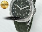 Patek Philippe Aquanaut 5267 SS PPF 1:1 Best Edition Green Textured Dial On Green Rubber Strap Ronda Quartz - Görsel 12