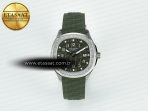Patek Philippe Aquanaut 5267 SS PPF 1:1 Best Edition Green Textured Dial On Green Rubber Strap Ronda Quartz - Görsel 3