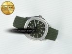 Patek Philippe Aquanaut 5267 SS PPF 1:1 Best Edition Green Textured Dial On Green Rubber Strap Ronda Quartz - Görsel 9