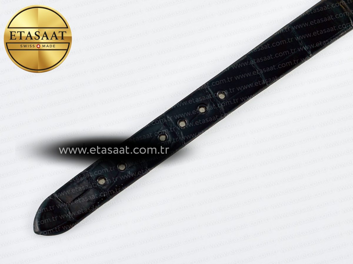 Cartier Baignoire De Cartier YG DRF 1:1 Best Edition Silver Dial on Black Leather Strap Swiss Quartz - Görsel 16