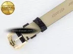 Cartier Baignoire De Cartier YG DRF 1:1 Best Edition Silver Dial on Black Leather Strap Swiss Quartz - Görsel 18