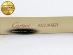 Cartier Baignoire De Cartier YG DRF 1:1 Best Edition Silver Dial on Brown Leather Strap Swiss Quartz - Görsel 19