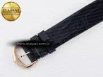 Cartier Ballon Blanc De Cartier 30mm RG DRF 1:1 Best Edition Silvered Texture Dial Diamonds Bezel on Black Leather Stra - Görsel 18