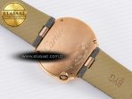 Cartier Ballon Blanc De Cartier 30mm RG DRF 1:1 Best Edition Silvered Texture Dial Diamonds Bezel on Green Leather Strap Ronda Quartz - Görsel 16