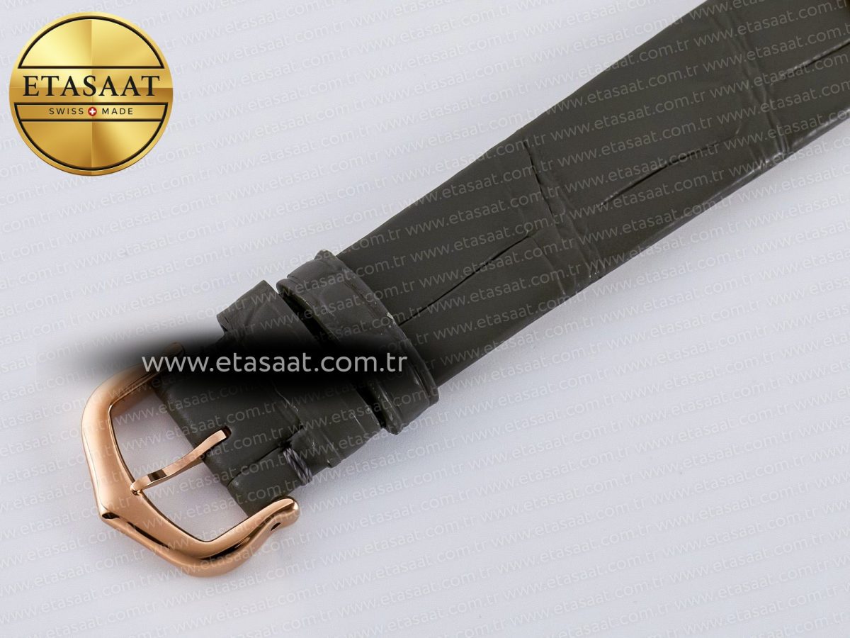 Cartier Ballon Blanc De Cartier 30mm RG DRF 1:1 Best Edition Silvered Texture Dial Diamonds Bezel on Green Leather Strap Ronda Quartz - Görsel 18