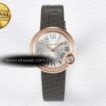 Cartier Ballon Blanc De Cartier 30mm RG Drf Gümüş Quartz Eta Saat - Görsel 3 - 1:1 Süper Klon Saat