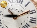 Cartier Ballon Blanc De Cartier 30mm RG DRF 1:1 Best Edition Silvered Texture Dial on Black Leather Strap Ronda Quartz - Görsel 10