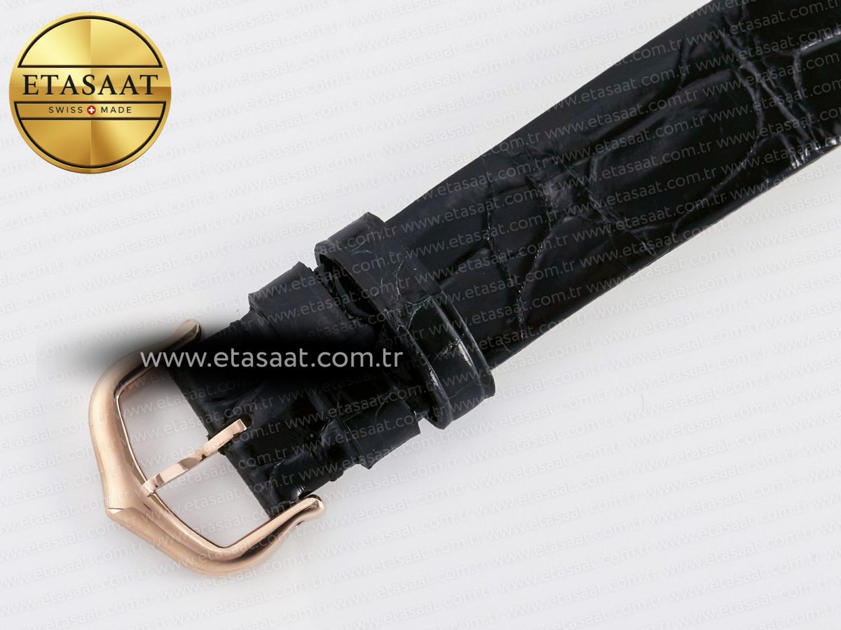 Cartier Ballon Blanc De Cartier 30mm RG DRF 1:1 Best Edition Silvered Texture Dial on Black Leather Strap Ronda Quartz - Görsel 17