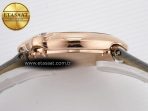Cartier Ballon Blanc De Cartier 30mm RG DRF 1:1 Best Edition Silvered Texture Dial on Green Leather Strap Ronda Quartz - Görsel 13