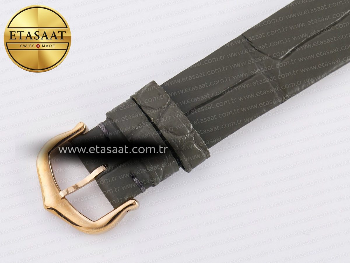 Cartier Ballon Blanc De Cartier 30mm RG DRF 1:1 Best Edition Silvered Texture Dial on Green Leather Strap Ronda Quartz - Görsel 18