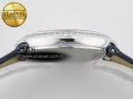 Cartier Ballon Blanc De Cartier 30mm SS DRF 1:1 Best Edition Silvered Texture Dial Diamonds Bezel on Blue Calfskin Strap Ronda Quartz - Görsel 12