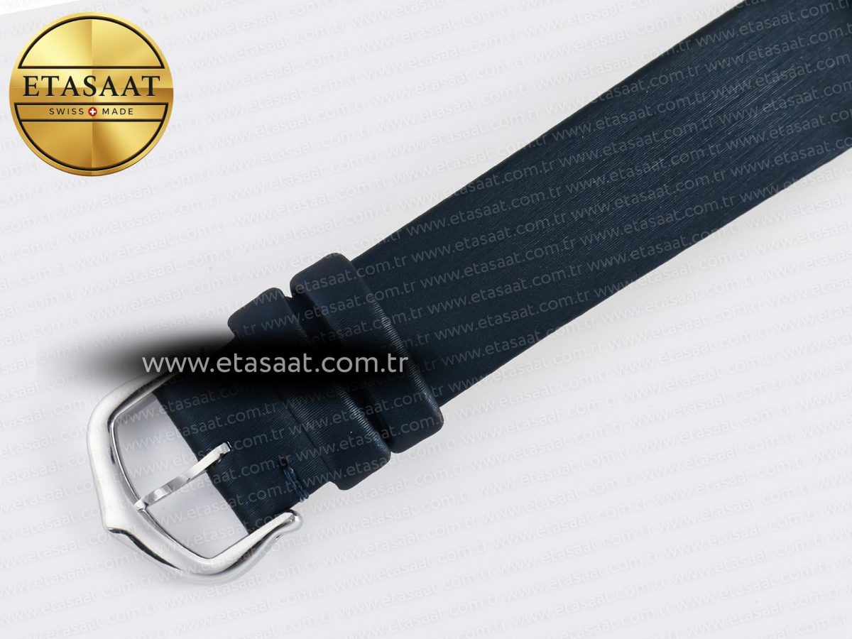 Cartier Ballon Blanc De Cartier 30mm SS DRF 1:1 Best Edition Silvered Texture Dial Diamonds Bezel on Blue Calfskin Strap Ronda Quartz - Görsel 17