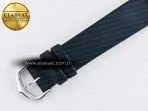 Cartier Ballon Blanc De Cartier 30mm SS DRF 1:1 Best Edition Silvered Texture Dial Diamonds Bezel on Blue Calfskin Strap Ronda Quartz - Görsel 17