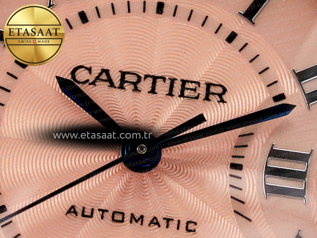 Cartier Ballon Bleu 33mm SS AF 1:1 Best Edition Pink Dial on SS Bracelet SEIKO NH05A - Görsel 10