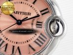 Cartier Ballon Bleu 33mm SS AF 1:1 Best Edition Pink Dial on SS Bracelet SEIKO NH05A - Görsel 11