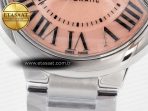 Cartier Ballon Bleu 33mm SS AF 1:1 Best Edition Pink Dial on SS Bracelet SEIKO NH05A - Görsel 12