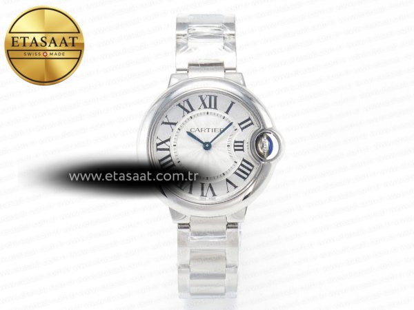 Cartier Ballon Bleu Beyaz Dokulu Kadran Quartz Eta Saat - Görsel 3 - 1:1 Süper Klon Saat