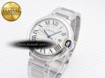 Cartier Ballon Bleu 42mm SS AF 1:1 Best Edition White Texture Dial on SS Bracelet A2824 V5