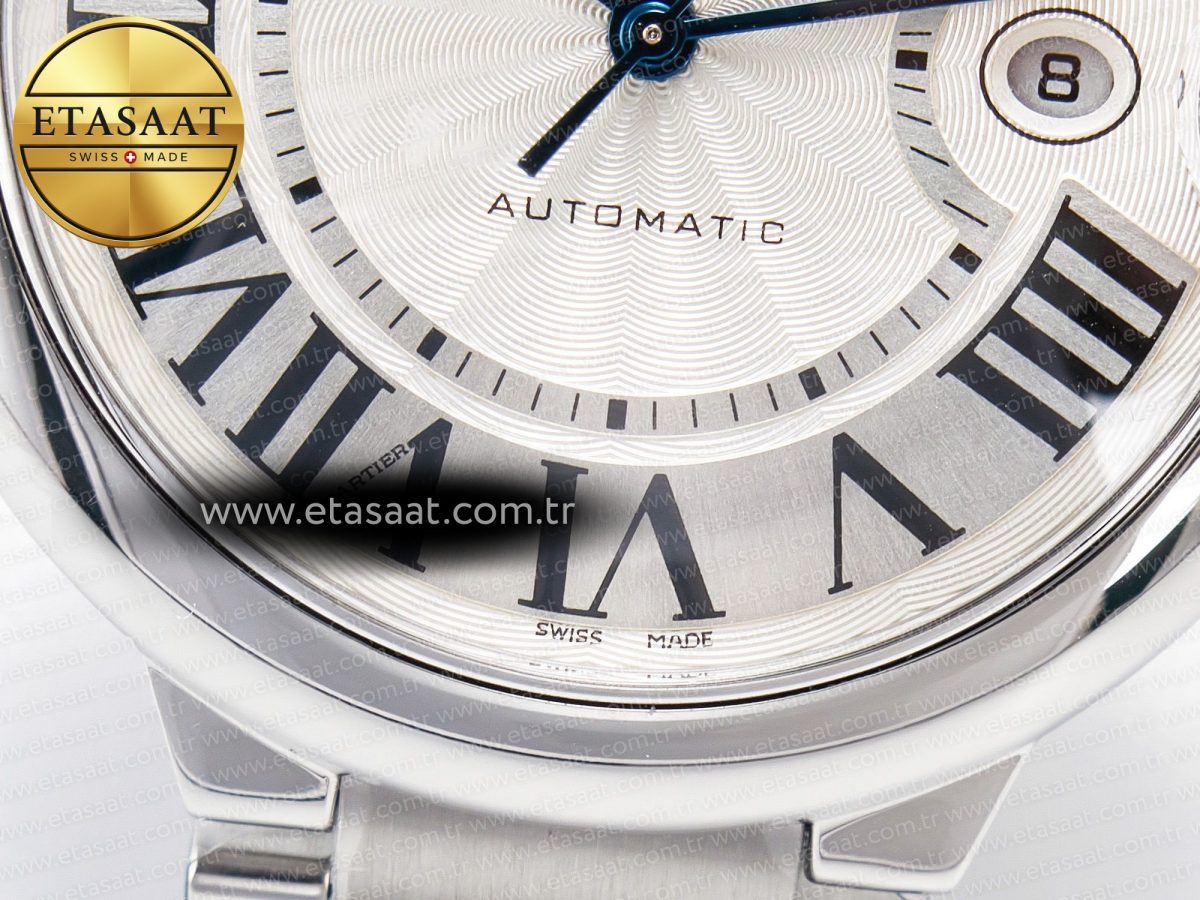 Cartier Ballon Bleu 42mm SS AF 1:1 Best Edition White Texture Dial on SS Bracelet A2824 V5 - Görsel 13