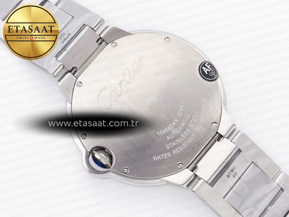 Cartier Ballon Bleu 42mm SS AF 1:1 Best Edition White Texture Dial on SS Bracelet A2824 V5 - Görsel 17