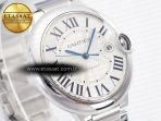 Cartier Ballon Bleu 42mm SS AF 1:1 Best Edition White Texture Dial on SS Bracelet A2824 V5 - Görsel 5