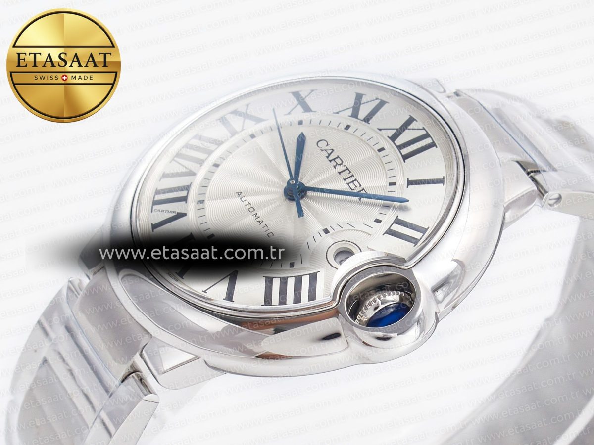 Cartier Ballon Bleu 42mm SS AF 1:1 Best Edition White Texture Dial on SS Bracelet A2824 V5 - Görsel 6